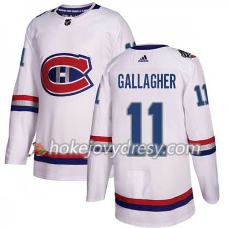 Pánské Hokejový Dres Montreal Canadiens Brendan Gallagher 11 Bílá 2017-2018 Adidas Classic Authentic